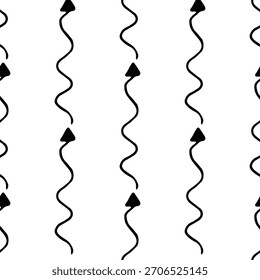 Dibujado a mano patrones sin costuras en blanco y negro lindos garabatos simples de arte lineal. Cada diseño repetible incluye ilustraciones minimalistas lúdicas adecuadas para fondos, empaques, textiles, Fondo de pantalla