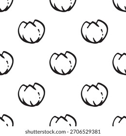 : dibujados a mano patrones sin costuras en blanco y negro lindos garabatos simples de arte lineal. Cada diseño repetible incluye ilustraciones minimalistas lúdicas adecuadas para fondos, empaques, textiles, Fondo de pantalla