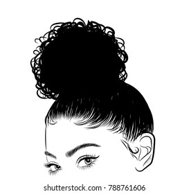 Black Curly Hair Isolated Stock Vectors Images Vector Art