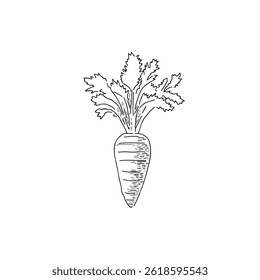 A hand-drawn black-and-white line art illustration of a round sweet bun with a cross-shaped topping or scoring on the surface. The textured dough and soft, plump shape make this bakery treat perfect
