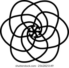 Hand-drawn blackwhite bw sketch scratch scrawl doodle flower flora floral nature symmetricalflower symmetricalline radial radialflower radialline 