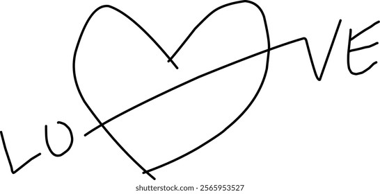 Hand-drawn blackwhite bw sketch scratch scrawl doodle heart hearts love loves