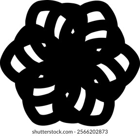 Hand-drawn blackwhite bw sketch scratch scrawl doodle flower flora nature radial line radialline radialflower symmetricalflower symmetricalline circleline circle abstractflower abstract abstractline