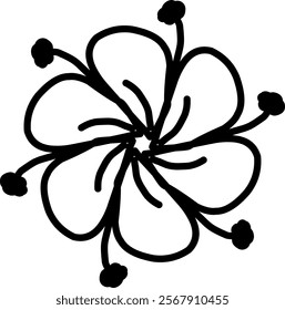 Hand-drawn blackwhite bw sketch scratch scrawl doodle flower flora nature radial line radialline radialflower symmetricalflower symmetricalline circleline circle abstractflower abstract abstractline