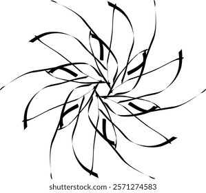 Handdrawn blackwhite bw sketch scratch scrawl doodle flower flora nature radial line radialline radialflower symmetricalflower symmetricalline circleline circle abstractflower floral beautiful