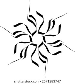 Handdrawn blackwhite bw sketch scratch scrawl doodle flower flora nature radial line radialline radialflower symmetricalflower symmetricalline circleline circle abstractflower abstract abstractline