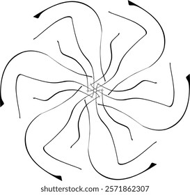 Handdrawn blackwhite bw sketch scratch scrawl doodle flower flora nature radial line radialline radialflower symmetricalflower symmetricalline circleline circle abstractflower abstract abstractline