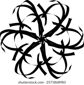 Handdrawn blackwhite bw sketch scratch scrawl doodle flower flora nature radial line radialline radialflower symmetricalflower symmetricalline circleline circle abstractflower abstract abstractline