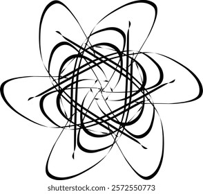 Handdrawn blackwhite bw sketch scratch scrawl doodle flower flora nature radial line radialline radialflower symmetricalflower symmetricalline circleline circle abstractflower abstract abstractline