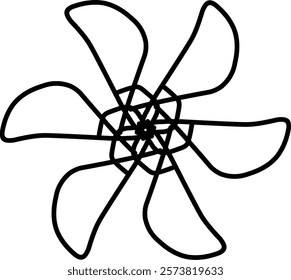 Handdrawn blackwhite bw sketch scratch scrawl doodle flower flora nature radial line radialline radialflower symmetricalflower symmetricalline circleline circle abstractflower abstract abstractline