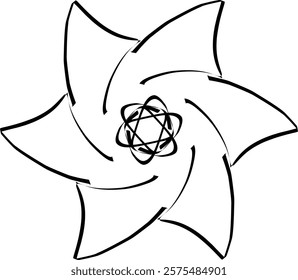 Handdrawn blackwhite bw sketch scratch scrawl doodle flower flora nature radial line radialline radialflower symmetricalflower symmetricalline circleline circle abstractflower abstract abstractline