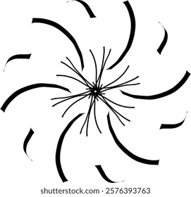 Handdrawn blackwhite bw sketch scratch scrawl doodle flower flora nature radial line radialline radialflower symmetricalflower symmetricalline circleline circle abstractflower abstract abstractline