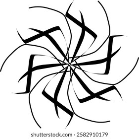 Handdrawn blackwhite sketch scratch scrawl doodle flower flora nature radial line radialline radialflower symmetricalflower symmetricalline circleline circle abstractflower abstract abstractline cycle