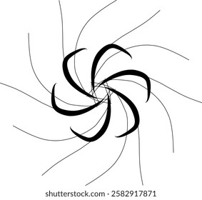 Handdrawn blackwhite sketch scratch scrawl doodle flower flora nature radial line radialline radialflower symmetricalflower symmetricalline circleline circle abstractflower abstract abstractline cycle