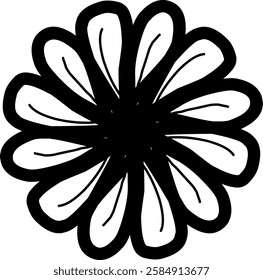 Handdrawn blackwhite sketch scratch scrawl doodle flower flora nature radial line radialline radialflower symmetricalflower symmetricalline circleline circle abstractflower abstract abstractline cycle