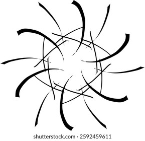 Handdrawn blackwhite sketch scratch scrawl doodle flower flora nature radial line radialline radialflower symmetricalflower symmetricalline circleline circle abstractflower abstract abstractline cycle