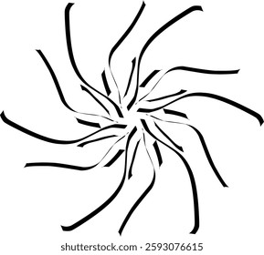 Handdrawn blackwhite sketch scratch scrawl doodle flower flora nature radial line radialline radialflower symmetricalflower symmetricalline circleline circle abstractflower abstract abstractline cycle