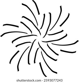 Handdrawn blackwhite sketch scratch scrawl doodle flower flora nature radial line radialline radialflower symmetricalflower symmetricalline circleline circle abstractflower abstract abstractline cycle