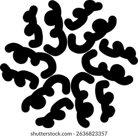Handdrawn, blackwhite, sketch, scratch, scrawl, doodle, flower, flora, nature, radial, line, radialline, radialflower, symmetricalflower, symmetricalline, circleline, circle, abstractflower, abstract