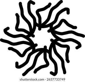 Handdrawn, blackwhite, sketch, scratch, scrawl, doodle, flower, flora, nature, radial, line, radialline, radialflower, symmetricalflower, symmetricalline, circleline, circle, abstractflower, abstract