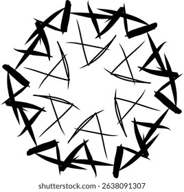 Handdrawn, blackwhite, sketch, scratch, scrawl, doodle, flower, flora, nature, radial, line, radialline, radialflower, symmetricalflower, symmetricalline, circleline, circle, abstractflower, abstract