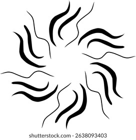 Handdrawn, blackwhite, sketch, scratch, scrawl, doodle, flower, flora, nature, radial, line, radialline, radialflower, symmetricalflower, symmetricalline, circleline, circle, abstractflower, abstract