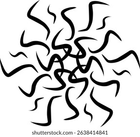 Handdrawn, blackwhite, sketch, scratch, scrawl, doodle, flower, flora, nature, radial, line, radialline, radialflower, symmetricalflower, symmetricalline, circleline, circle, abstractflower, abstract