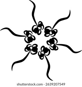 Handdrawn, blackwhite, sketch, scratch, scrawl, doodle, flower, flora, nature, radial, line, radialline, radialflower, symmetricalflower, symmetricalline, circleline, circle, abstractflower, abstract