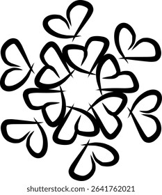 Handdrawn, blackwhite, sketch, scratch, scrawl, doodle, flower, flora, nature, radial, line, radialline, radialflower, symmetricalflower, symmetricalline, circleline, circle, abstractflower, abstract