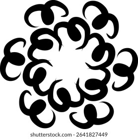 Handdrawn, blackwhite, sketch, scratch, scrawl, doodle, flower, flora, nature, radial, line, radialline, radialflower, symmetricalflower, symmetricalline, circleline, circle, abstractflower, abstract