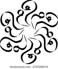 Desenhado à mão, branco preto, esboço, rascunho, rabiscar, rabiscar, flor, flora, natureza, radial, linha, radial, radialflower, simmetricalflower, symmetricaline, circleline, círculo, abstractflower, abstrato, ciclo, escova, pincelada, floral, bonito, planta, folha