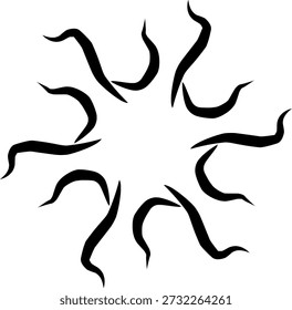 Desenhado à mão, branco preto, esboço, rascunho, rabiscar, rabiscar, flor, flora, natureza, radial, linha, radial, radialflower, simmetricalflower, symmetricaline, circleline, círculo, abstractflower, abstrato, ciclo, escova, pincelada, floral, bonito, planta, folha