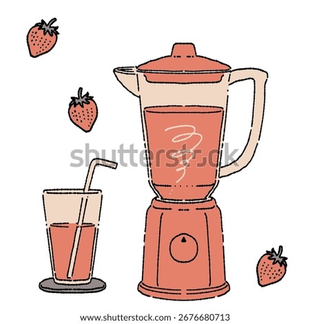 Hand-Drawn Blender Illustration in Simple Lines