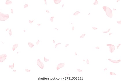 Hand-drawn blizzard of cherry blossoms background