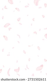 Hand-drawn blizzard of cherry blossoms background