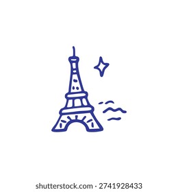 Un doodle azul dibujado