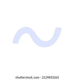 Hand-drawn blue river vector illustration