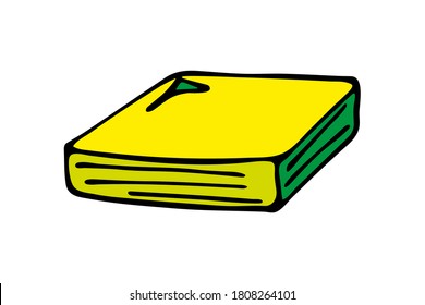 Hand-drawn book. Vector colorful picture. Illustration