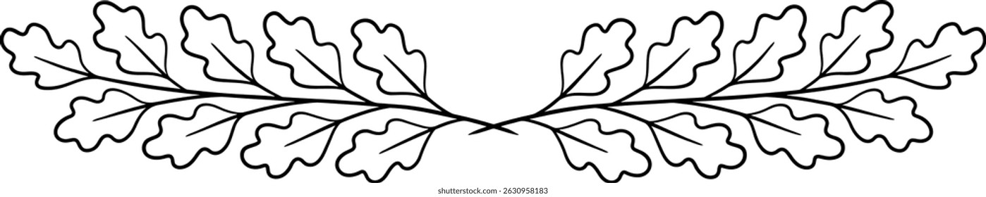 Hand-drawn border with leafy branches