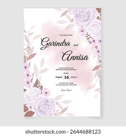 Hand-Drawn Botanical Wedding Card. Illustrator and designer. Wedding Invites, save the date, Birthday Invites, Video Invites, E-Cards.