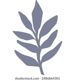 Handdrawn branch with leaves, vector illustration