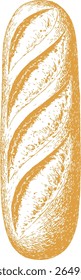 Ilustração de pão desenhado à mão em detalhes finos, com pães artesanais. Perfeito para marca de padaria, receitas, embalagem vintage e design com tema de café.