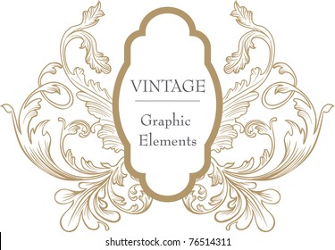 hand-drawn brown vintage frame