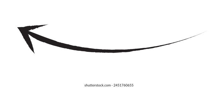 Hand-drawn brush arrow vector isolated on a white background 