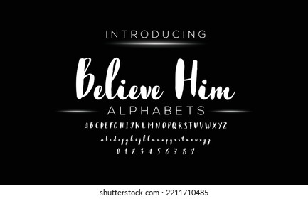 Handdrawn brush font. Modern brush lettering. Grunge style alphabet. Vector illustration.