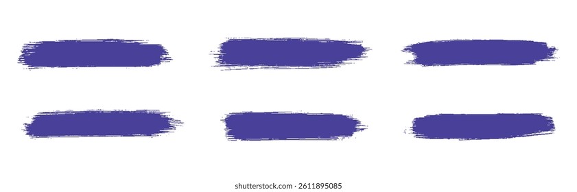 Hand-Drawn Brush Strokes Vector Set, Grunge Paint Stroke Collection, Abstract Ink Lines, Artistic Doodle Elements, Rough Texture Illustration, Isolated on White Background	
