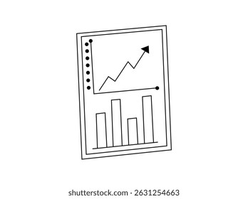 Hand-Drawn Business Growth Charts, collection of various hand-drawn business growth charts, including bar graphs, line graphs, and pie charts. business, presentation, infographic, line chart, success,