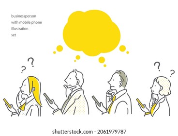 hand-drawn business person illustration set