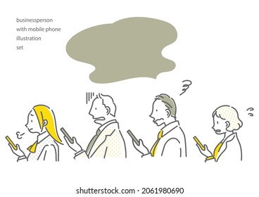 hand-drawn business person illustration set