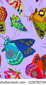   hand-drawn butterflies for design projects,postcards and much more. Vector illustration.